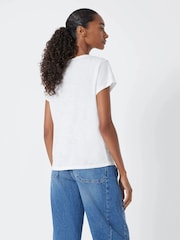 Weiß - Hush Slim Fit T-Shirt aus Slub-Baumwolle mit Rundhalsausschnitt - Bild 3 von 5