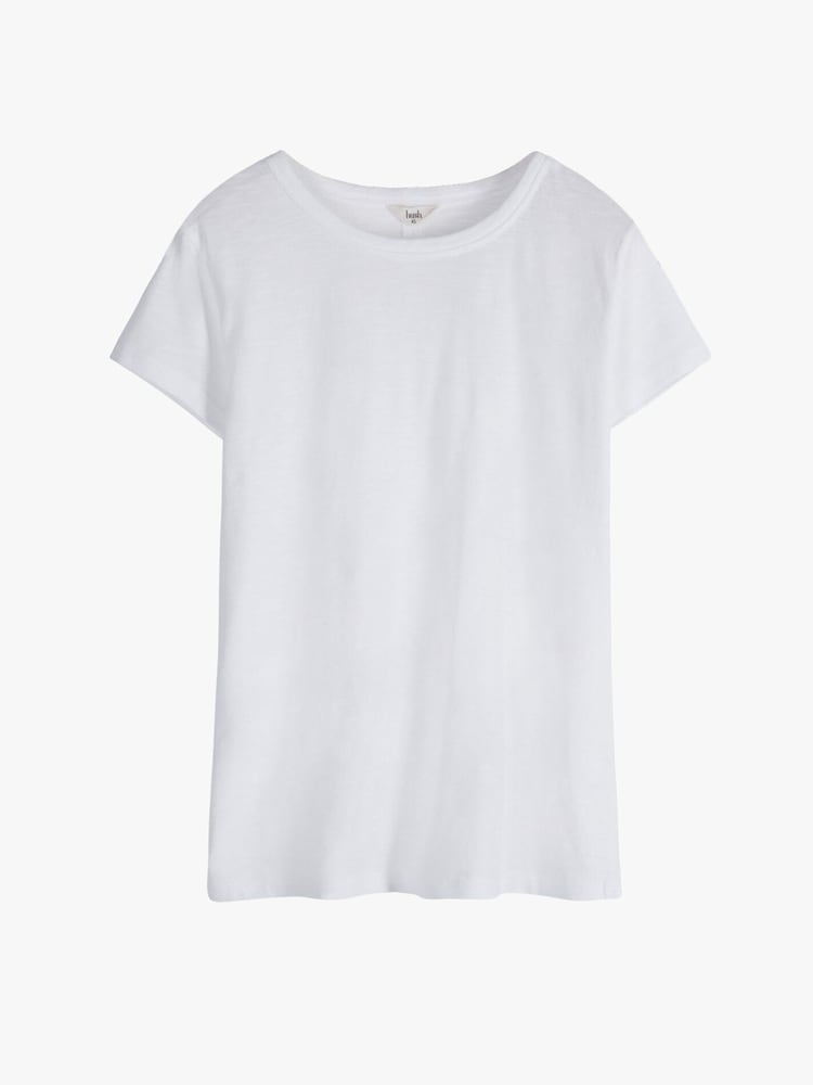 Weiß - Hush Slim Fit T-Shirt aus Slub-Baumwolle mit Rundhalsausschnitt - Bild 5 von 5