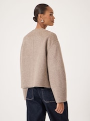 Hush Natural Pure Wool Double Faced Collarless Jacket - Image 3 of 6