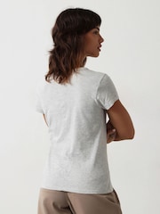 Hush Grey Slim Fit Slub Cotton Crew Neck T-Shirt - Image 3 of 7
