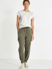 Hush Grey Slim Fit Slub Cotton Crew Neck T-Shirt - Image 5 of 7