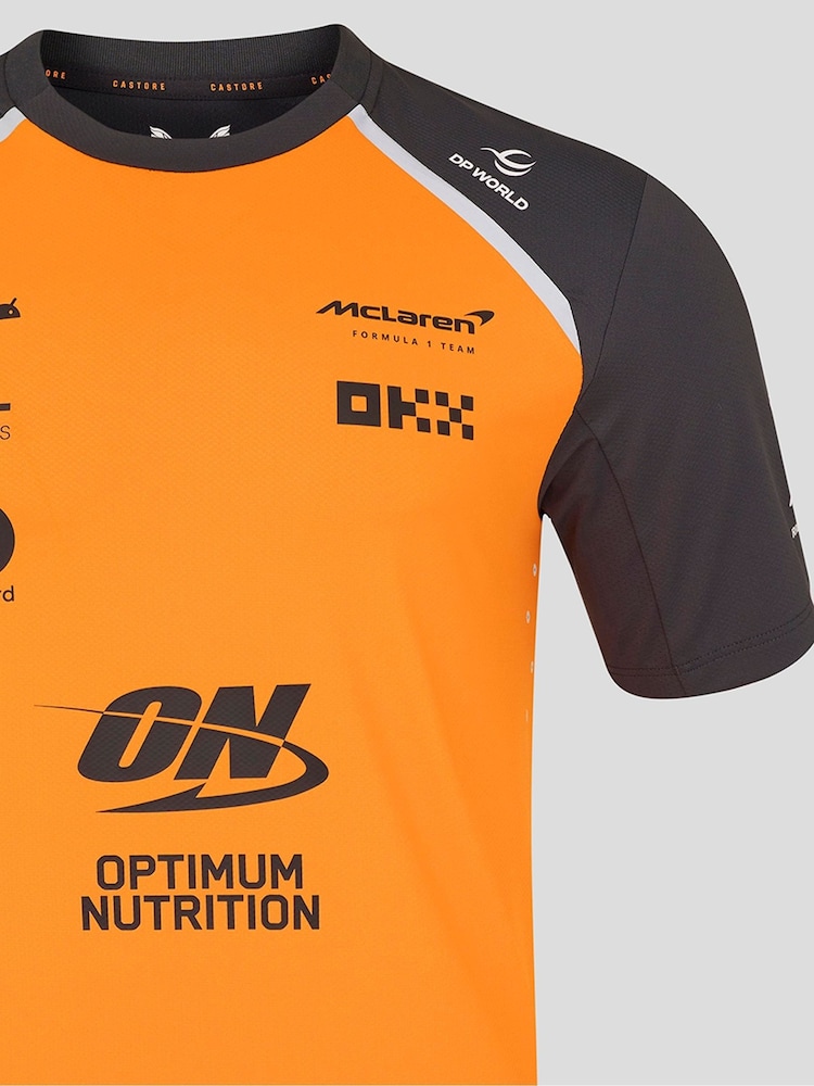 Castore Orange Official Lando Norris McLaren F1 Team T-Shirt - Image 6 of 6