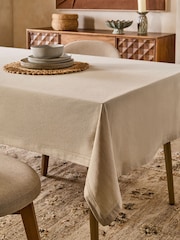 Natural Washed Cotton Table Cloth - Image 1 of 4