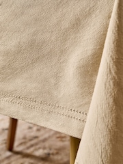 Natural Washed Cotton Table Cloth - Image 2 of 4