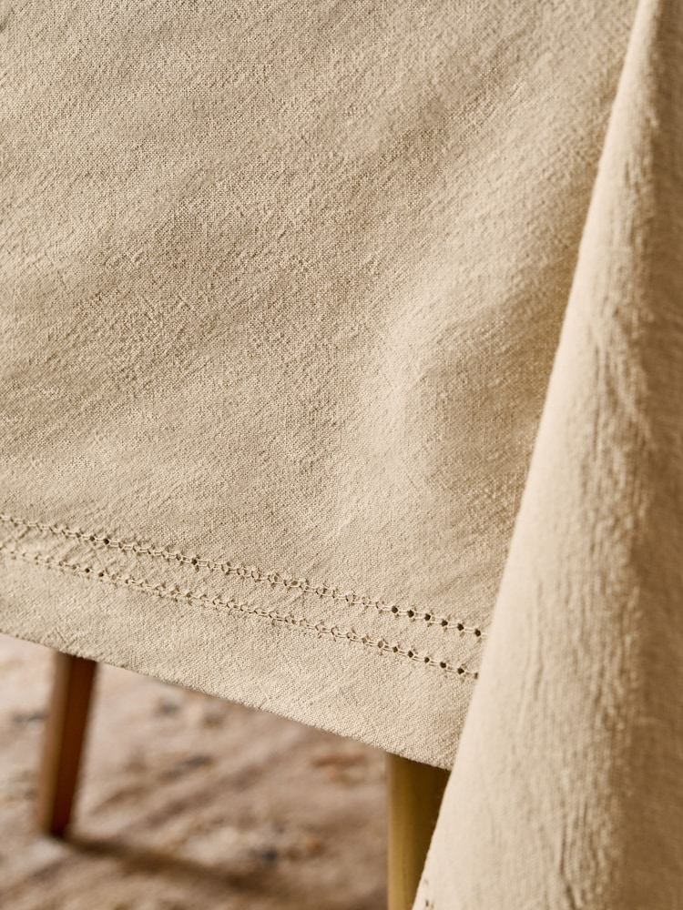 Natural Washed Cotton Table Cloth - Image 2 of 4