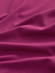 Fuchsia Pink Soft Touch Slinky Crew Neck Short Sleeve T-Shirt - Image 7 of 7