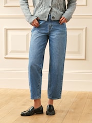 Laura Ashley Mid Wash Denim Barrel Jeans - Image 3 of 7