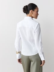 White 2 Pack Fitted Stretch Essential Long Sleeve Shirt - Image 4 of 10