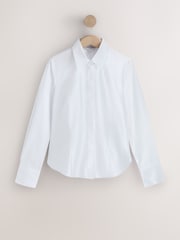 White 2 Pack Fitted Stretch Essential Long Sleeve Shirt - Image 7 of 10