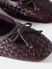 Mint Velvet Red Charley Leather Woven Pumps - Image 4 of 4