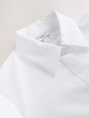 White Fitted Stretch Essential Long Sleeve Shirt - Image 9 of 10