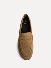 Linzi Natural Bree Suede Leather Penny Style Loafers - Image 6 of 6