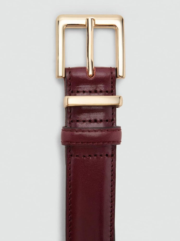 Mango Red Leather Belt - Image 3 of 3