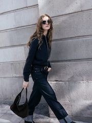 Mango Green Check Zip Up Cardigan - Image 1 of 6