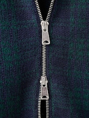 Mango Green Check Zip Up Cardigan - Image 6 of 6