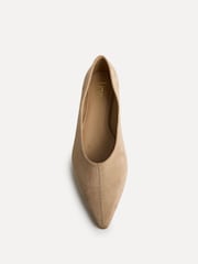 Linzi Cream Candid Wide Fit Point Toe Flat Ballet Pumps - Image 5 of 5