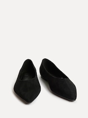 Linzi Black Candid Wide Fit Point Toe Flat Ballet Pumps - Image 3 of 5