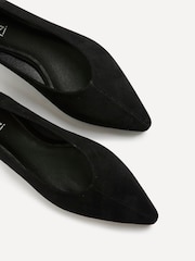Linzi Black Candid Wide Fit Point Toe Flat Ballet Pumps - Image 5 of 5
