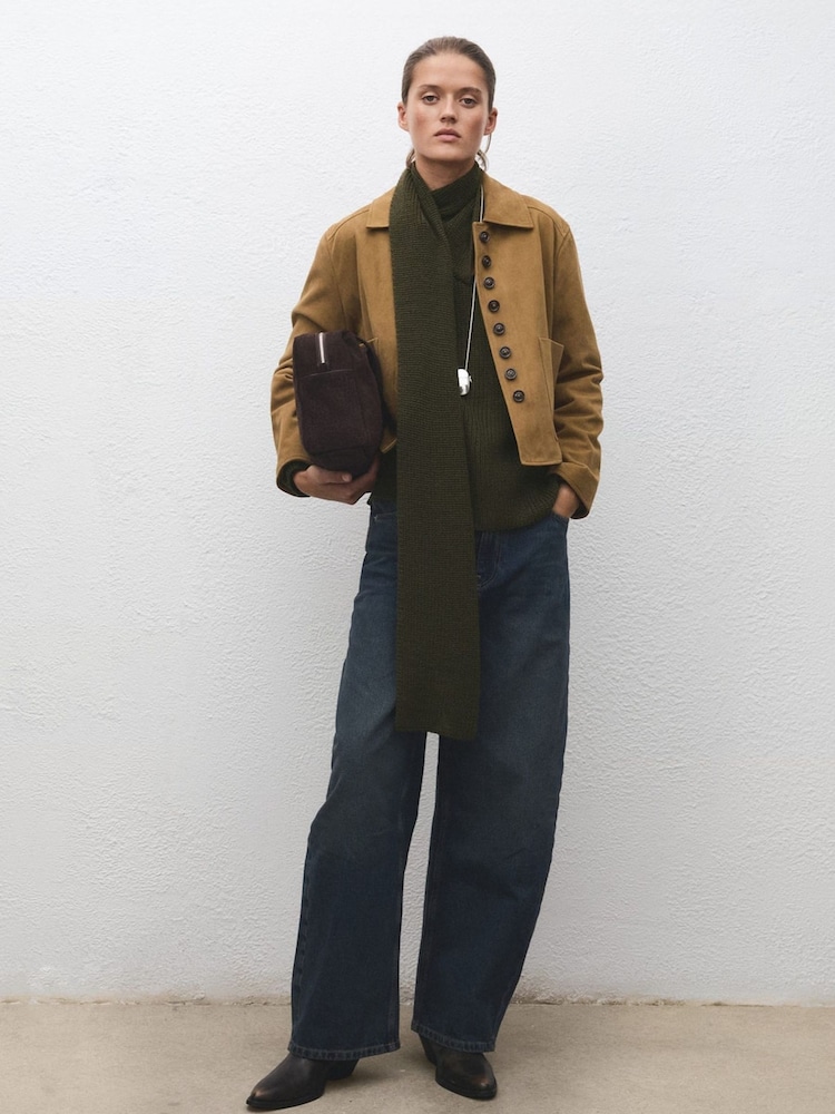 Mango Green 2-in-1 Scarf Jumper - Image 2 of 7