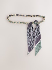 Berry Paisley Scarf Chain Belt - Image 3 of 6