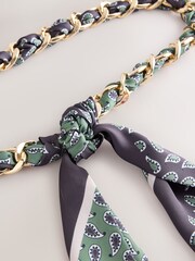 Berry Paisley Scarf Chain Belt - Image 4 of 6
