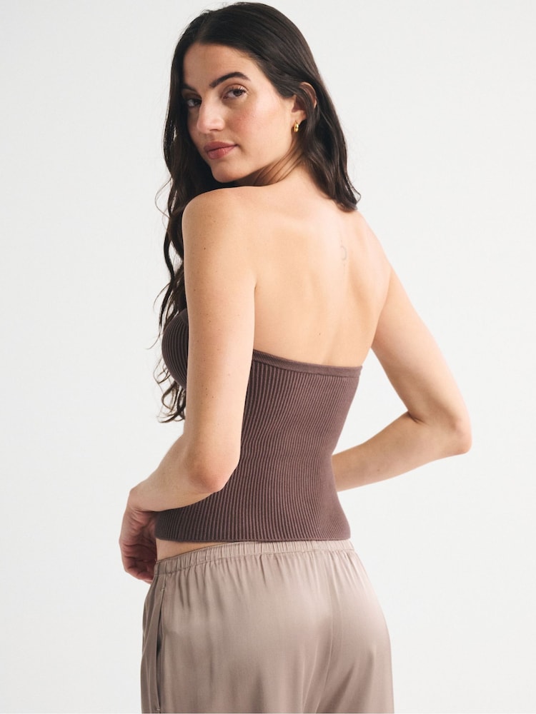 Abercrombie & Fitch Brown Hardware Tube Top - Image 2 of 6 Abercrombie & Fitch Brown Hardware Tube Top - Image 2 of 6