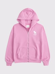 Abercrombie & Fitch Yellow Icon French Terry Full Zip Hoodie - Image 1 of 1