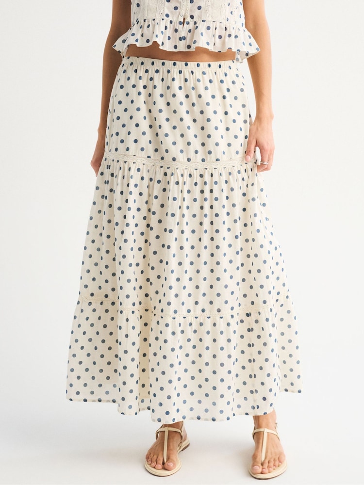 白色 - Abercrombie & Fitch Embroidery Mini Skirt - 圖片 2/5