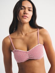 Abercrombie & Fitch Red Bandeau Swim Top - Image 1 of 6