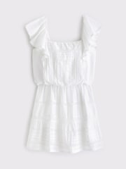 Abercrombie & Fitch White Boho Skort Playsuit - Image 1 of 1