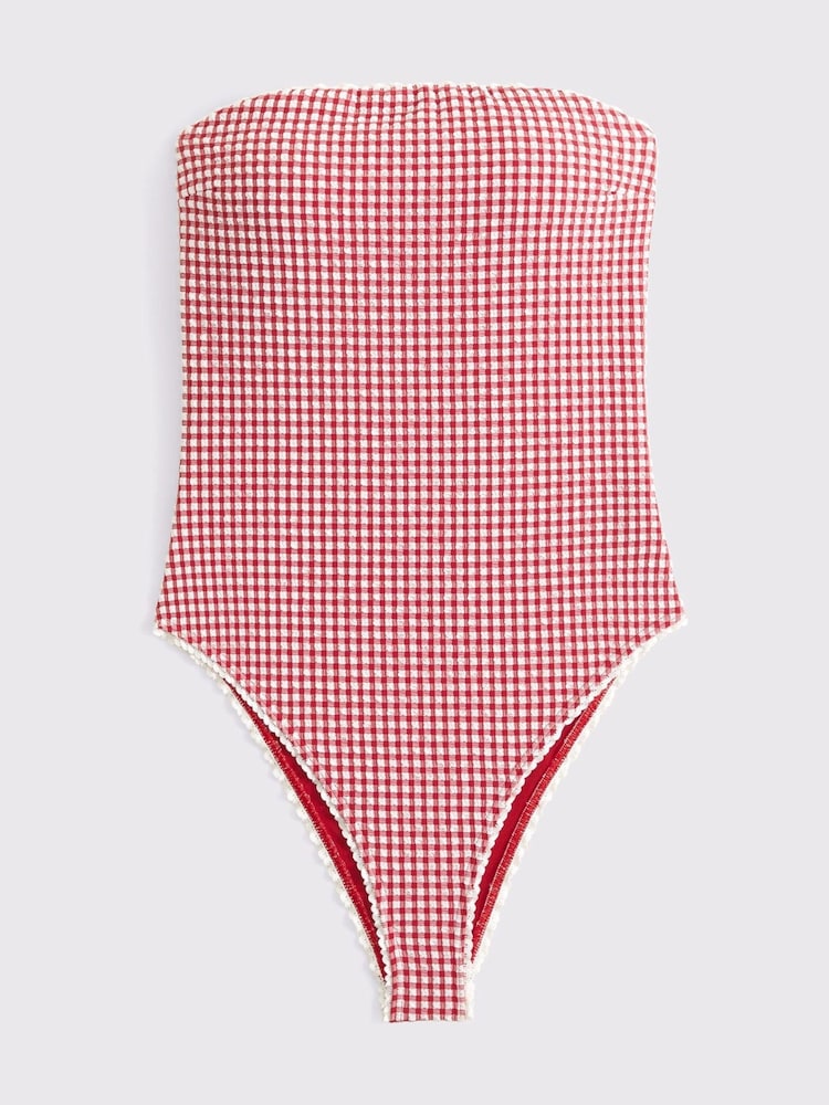 Abercrombie & Fitch Red Marina One-Piece Swimsuit - Image 6 of 6