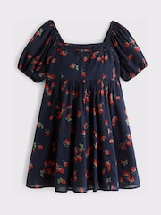 Abercrombie & Fitch Blue Emerson Puff Sleeve Mini Dress - Image 6 of 6