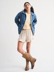 Gelb - Abercrombie & Fitch Short Sleeve Oyster Graphic Skimming T-Shirt - Bild 7 von 9