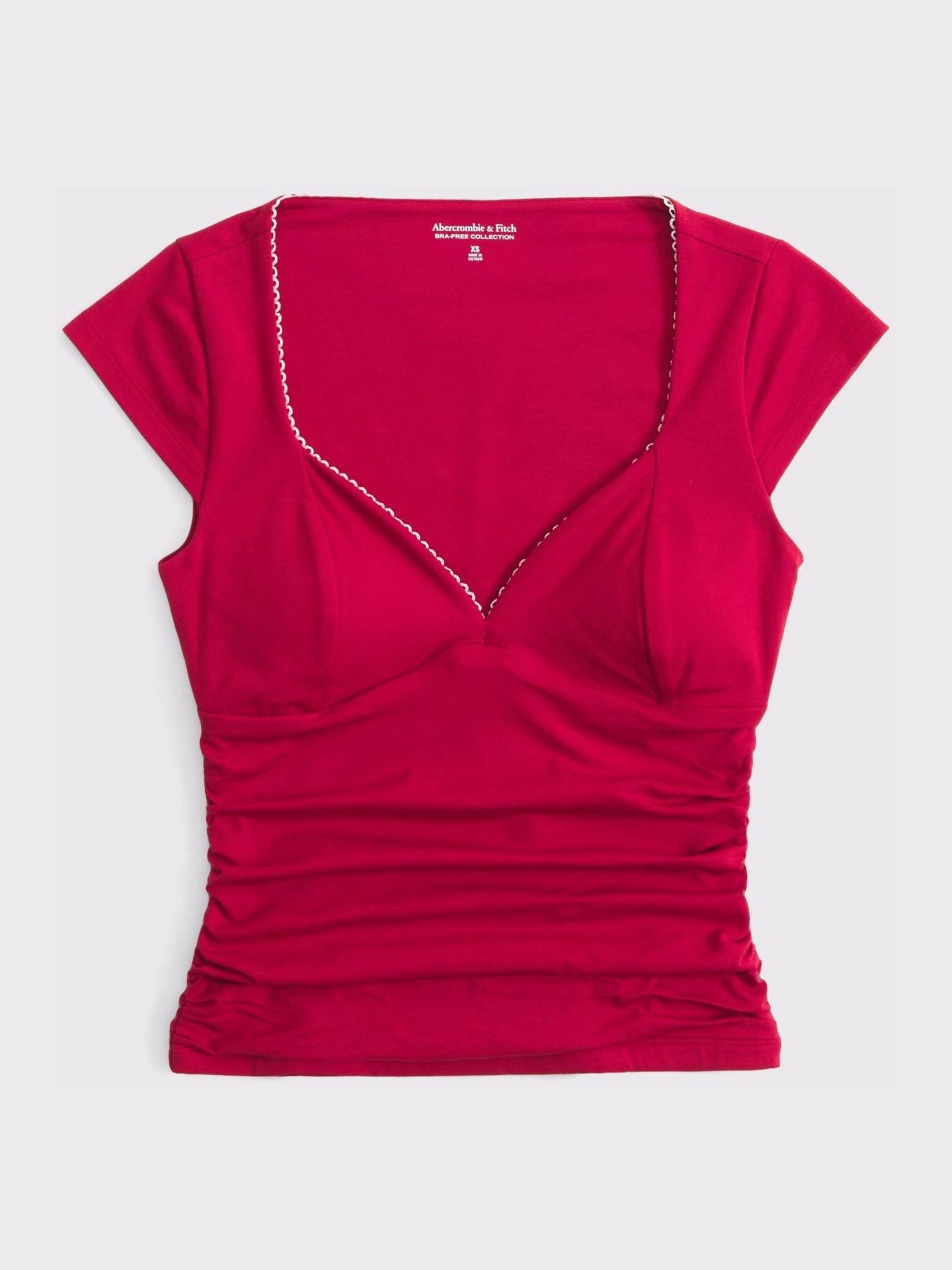 トップス vintageAbercrombie&Fitch short-sleevetop Buy Abercrombie & Fitch Red Short Sleeve Trim Top from Next Romania