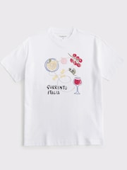 Abercrombie & Fitch White Sorrento Graphic Oversized T-Shirt - Image 5 of 6