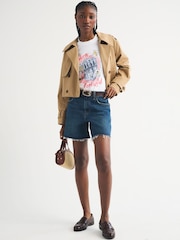 Abercrombie & Fitch White Lisbon Graphic Oversized T-Shirt - Image 4 of 7
