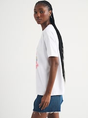 Abercrombie & Fitch White Lisbon Graphic Oversized T-Shirt - Image 5 of 7