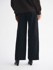 Crno - Abercrombie & Fitch High Rise široke farmerke - Slika 6 od 7