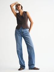 Svetlo Plavo - Abercrombie & Fitch High Rise 90's Relaxed Jeans - Slika 1 od 7