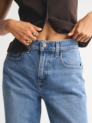 Svetlo Plavo - Abercrombie & Fitch High Rise 90's Relaxed Jeans - Slika 4 od 7