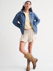 Abercrombie & Fitch Blue Reversible Denim Flannel Jacket - Image 4 of 12