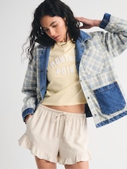 Abercrombie & Fitch Blue Reversible Denim Flannel Jacket - Image 7 of 12