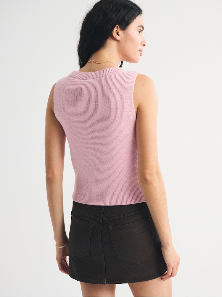 Abercrombie & Fitch Chunky Button Through Vest Top - Slika 2 od 7