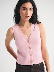 Abercrombie & Fitch Chunky Button Through Vest Top - Slika 3 od 7