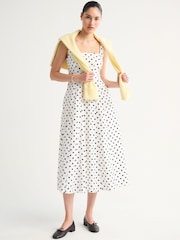 Weiß - Abercrombie & Fitch Mila Midi Dress - Bild 1 von 5