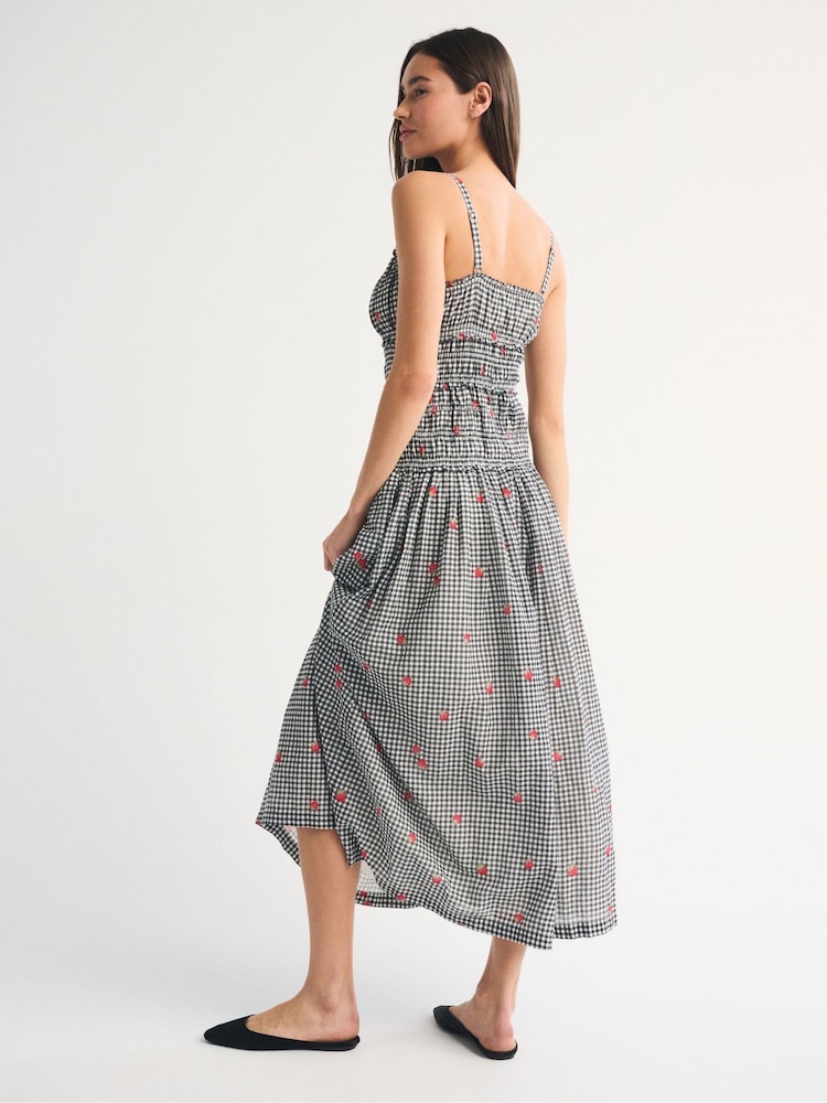 sachin and babi light blue dress By Anthropologie Smocked Drop-Waist Tiered Cotton Maxi Dress main image 0