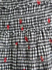 Abercrombie & Fitch Black Strappy Smocked Drop Waist Maxi Dress - Image 6 of 6