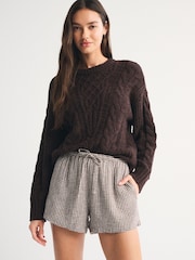 Abercrombie & Fitch Linen Blend Pull-On Shorts - Изображение 1 7