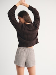 Abercrombie & Fitch Linen Blend Pull-On Shorts - Изображение 2 7