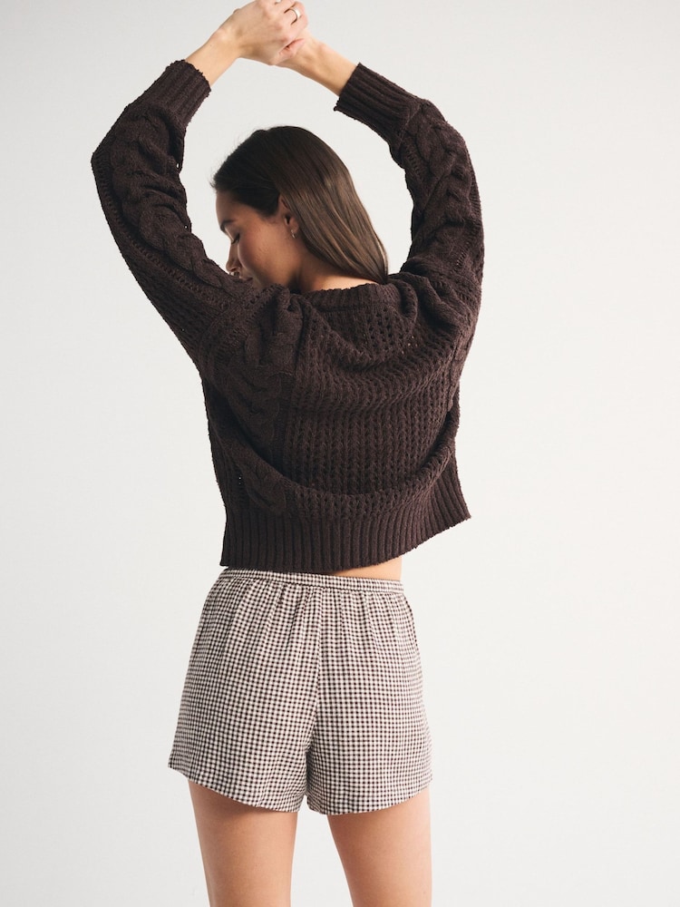 Abercrombie & Fitch Linen Blend Pull-On Shorts - Изображение 2 7